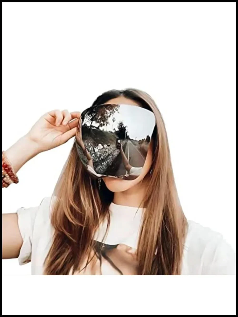 Oversized Full Face Sunglasses UV400 Polarized Face Shield for Outdoor Sports